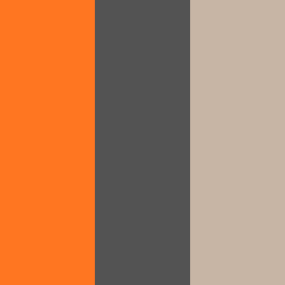 Briliant Orange/Dark Gray-Ivory