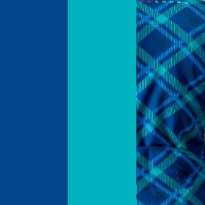 Ocean Blue/Malachite Green-Plaid