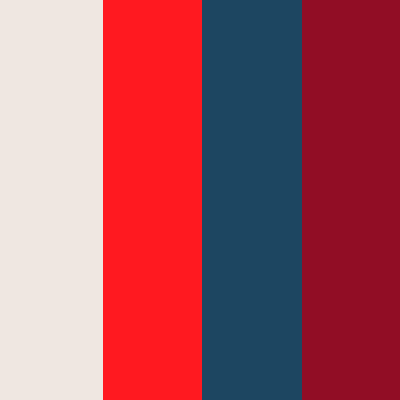 Ivory/Red-Blue-Bordeaux