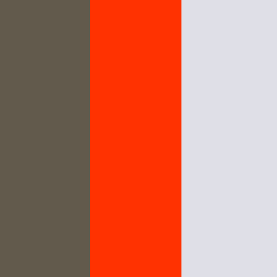 Military Green/Fiery Red-Silver Gray