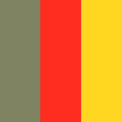 Military Green/Fiery Red/Saffron