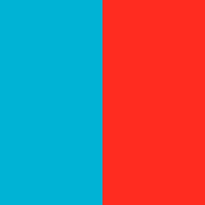 Sky Blue/Fiery Red