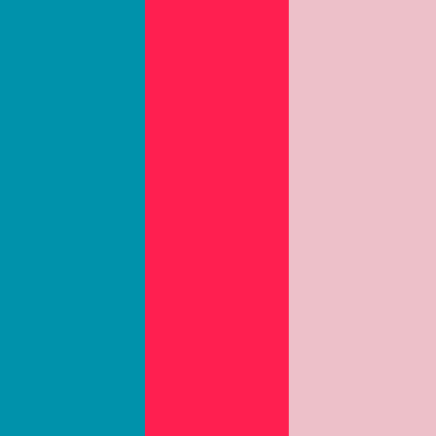 Teal Blue/Brilliant Pink-Soft Pink