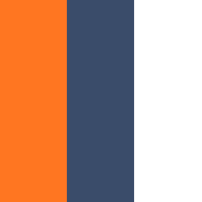 Brilliant Orange/Bengali Blue-White