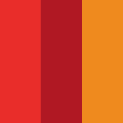 Fiery Red/Bordeaux/Orange