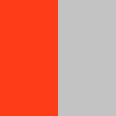 Fiery Red/Silver Gray