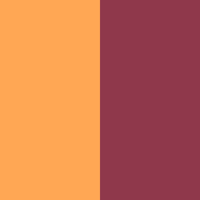 Soft Orange/Deep Bordeaux