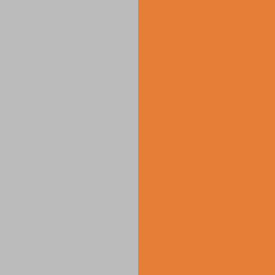 Silver Gray/Brilliant Orange